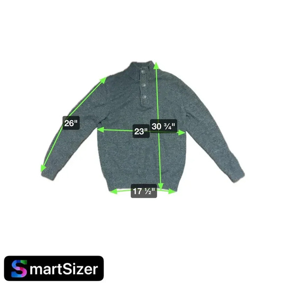 Urban Pipeline 1/4 Zip Button Pullover Collared or Mock Neck Gray Sweater Mens L - Picture 8 of 9